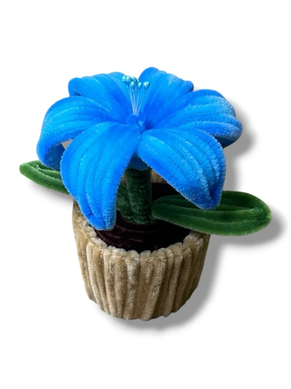 Pipe Cleaner Flower Pot, Floral Home Decor, Special Occasion Gift - SHADED